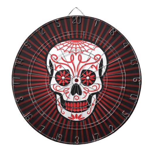 Jeu De Fléchettes le crâne de sucre a éclaté le noir (Devant)