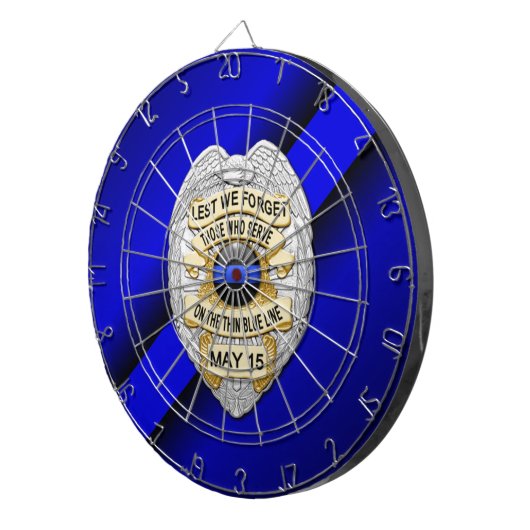 Jeu De Fléchettes Ligne bleue mince (Devant droit)