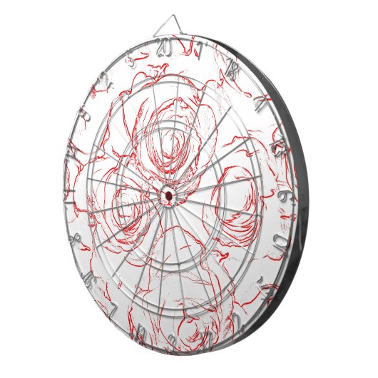 Jeu De Fléchettes Lignes directrices de Red Roses (Devant droit)