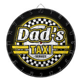 Jeu De Fléchettes Logo du service de taxi de papa (Devant)