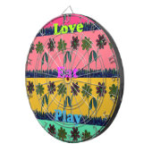 Jeu De Fléchettes Love Eat Play Art Print (Devant droit)