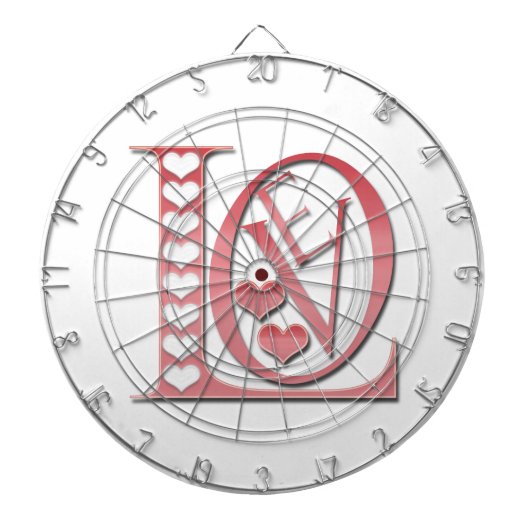 Jeu De Fléchettes Love Letters With Hearts par Shirley Taylor (Devant)