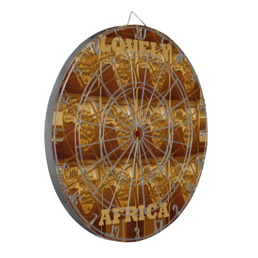 Jeu De Fléchettes Lovely Africa Map Vector Motif Art Design Imprimer (Devant gauche)
