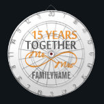Jeu De Fléchettes M. et Mme 15th Anniversary<br><div class="desc">Customized Family Nom Venin For 15th Wedding Anniversary.</div>