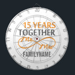 Jeu De Fléchettes M. et Mme 15th Anniversary<br><div class="desc">Customized Family Nom Venin For 15th Wedding Anniversary.</div>