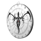 Jeu De Fléchettes Mandala d'éléphant tribal orné noir et blanc (Devant droit)