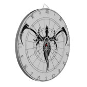 Jeu De Fléchettes Mandala d'éléphant tribal orné noir et blanc (Devant gauche)