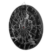 Jeu De Fléchettes Marbre noir avec le veinage blanc (Devant droit)