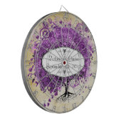 Jeu De Fléchettes Mariage de feuille d'arbre de coeur violet radiant (Devant gauche)