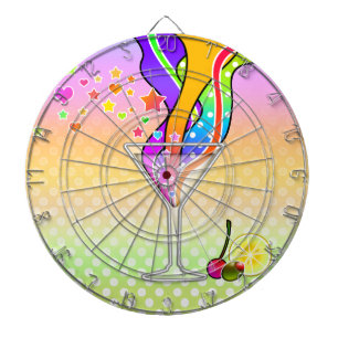 JEU DE FLÉCHETTES MARTINI STYLE ART POP DES ANNÉES 60