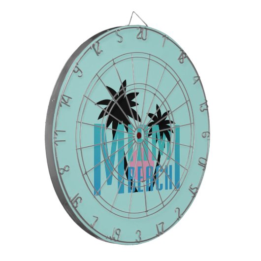 Jeu De Fléchettes Miami-Beach-Floride-Typographie (Devant gauche)