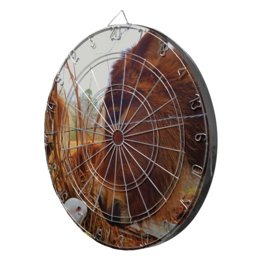 Jeu De Fléchettes Miniature cheval Brown et lapin de Pâques (Devant droit)