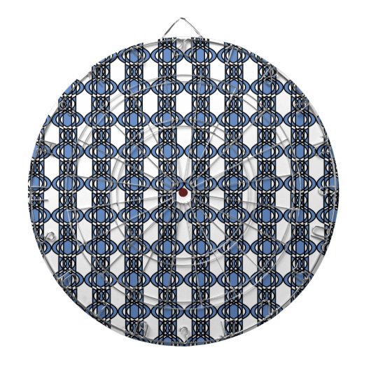 Jeu De Fléchettes Mod Retro Blue Abstrait Scarab Motif (Devant)