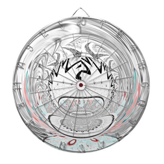 Jeu De Fléchettes Moderne Urban Ash Gris Flora Abstrait Motif Art (Devant)