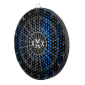 Jeu De Fléchettes Monogramme Azure Techno Dots Moderne (Devant droit)