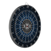 Jeu De Fléchettes Monogramme Azure Techno Dots Moderne (Devant gauche)