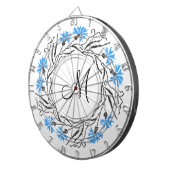 Jeu De Fléchettes Monogramme initial du cercle de Cornflower de poin (Devant droit)