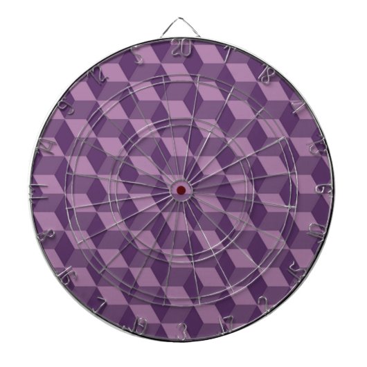 Jeu De Fléchettes Motif CUBES PURPLE (Devant)