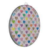 Jeu De Fléchettes Motif de coeurs colorés (Devant gauche)