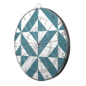 Jeu De Fléchettes Motif de cube vert géométrique profond Turquoise (Devant droit)