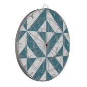Jeu De Fléchettes Motif de cube vert géométrique profond Turquoise (Devant gauche)