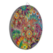 Jeu De Fléchettes Motif de fleurs Abstraites aux couleurs vives (Devant gauche)