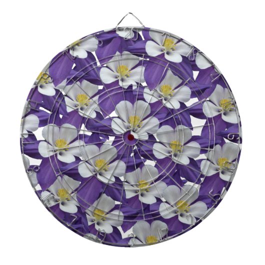 Jeu De Fléchettes Motif de fleurs Columbine (Devant)