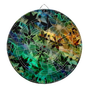 Jeu De Fléchettes Motif de fleurs d'art Abstrait