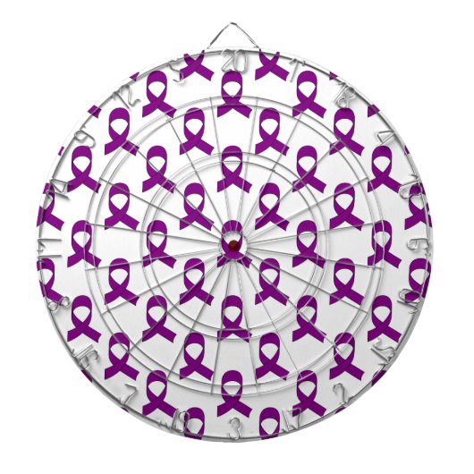 Jeu De Fléchettes Motif de ruban violet (Devant)