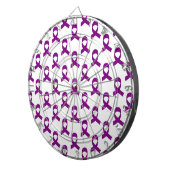 Jeu De Fléchettes Motif de ruban violet (Devant droit)
