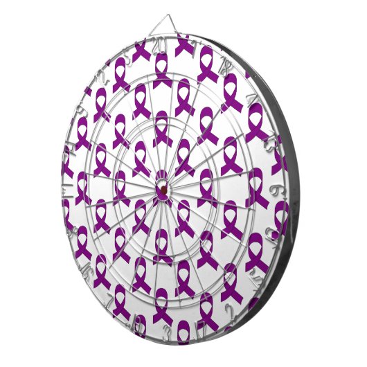 Jeu De Fléchettes Motif de ruban violet (Devant droit)