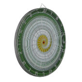 Jeu De Fléchettes Motif en spirale blanc, jaune et vert (Devant gauche)