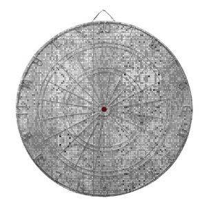 Jeu De Fléchettes Motif Géométrique Noir Blanc Et Gris