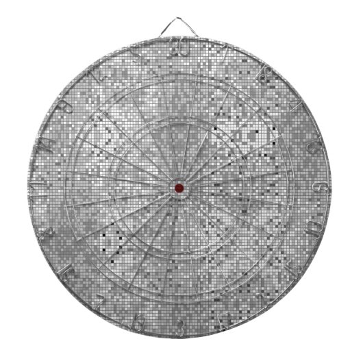 Jeu De Fléchettes Motif Géométrique Noir Blanc Et Gris (Devant)