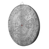 Jeu De Fléchettes Motif Géométrique Noir Blanc Et Gris (Devant droit)