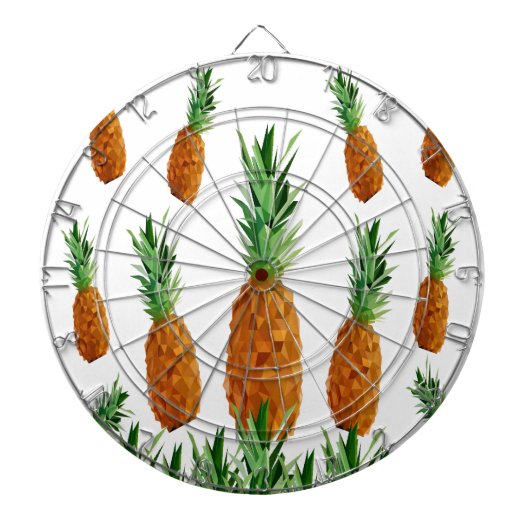 Jeu De Fléchettes motif polygonal d'impression d'ananas (Devant)