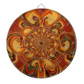 Jeu De Fléchettes Motif tourbillonnant : Tons d'orange, Brown et ver (Devant)