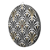 Jeu De Fléchettes Motif ventilateur Art déco - noir et blanc (Devant droit)
