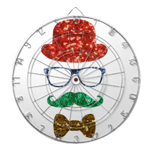 Jeu De Fléchettes moustache hipster de noël