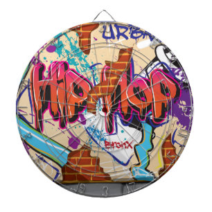 Jeu De Fléchettes Mur de graffiti de hip-hop urbain.