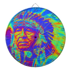 Jeu De Fléchettes Native American Chief Pop Art