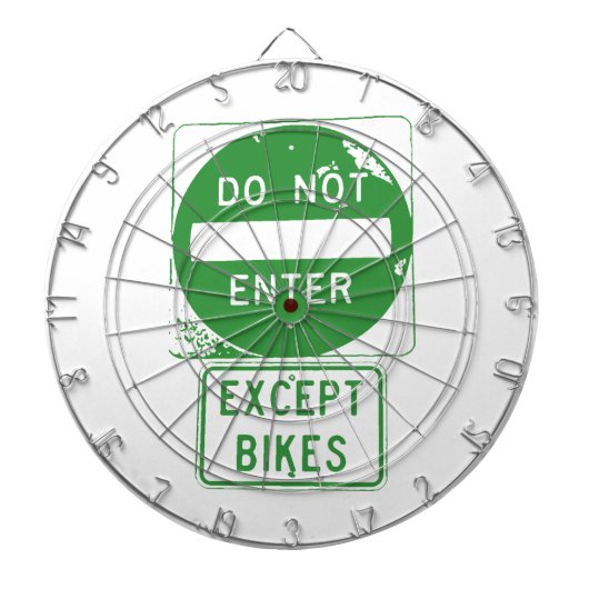 Jeu De Fléchettes Ne pas entrer sauf les vélos (Devant)