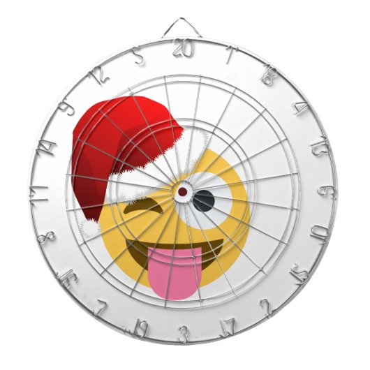 Jeu De Fléchettes noël santa claus winking emoji (Devant)