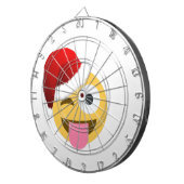Jeu De Fléchettes noël santa claus winking emoji (Devant droit)