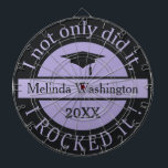 Jeu De Fléchettes Nom personnalisé du diplôme et tableau de bord de<br><div class="desc">"Non seulement je l'ai fait,  mais je l'ai ROCKED !" Un grand cadeau de remise de diplômes. Voir mon magasin pour plus d'articles avec ce design.</div>