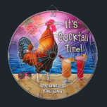 Jeu De Fléchettes Nom tropical de plage de coq de cocktail drôle de<br><div class="desc">Le poulet dans cette conception humoristique sait que quelle heure elle est - il est temps de boire, naturellement, parce qu'il est temps de cocktail ! Cet art tropical idiot est parfait pour n'importe qui qui aime la mer et les poulets et les margaritas et le paradis et l'été sans...</div>