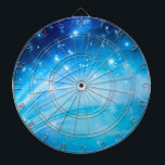 Jeu De Fléchettes Northern Light Stars blue   votre texte et vos idé<br><div class="desc">Drôle Graphisme par EDDA Froehlich | Étoiles,  lumières,  vagues en bleu | pour les amoureux romantiques | Il est facilement customisé pour votre fête ou événement. | Pour d'autres designs & produits n'hésitez pas à me contacter : contact@eddart.de ou consultez ici : www.zazzle.com/eddartshop*</div>