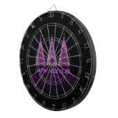 Jeu De Fléchettes nouvelle année violette heureuse (Devant droit)