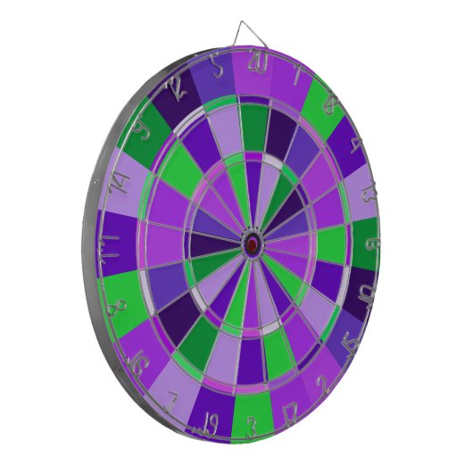Jeu De Fléchettes Nuances de pièce pourpre et verte de jeu (Devant gauche)