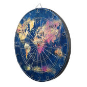 Jeu De Fléchettes OCÉANS et continents de carte du monde (Devant droit)